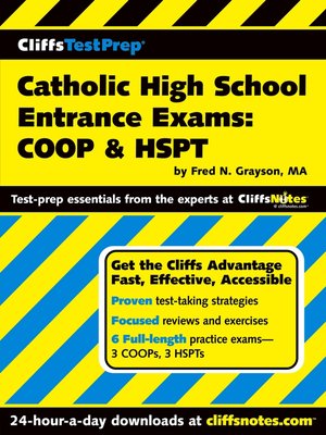 cover image of CliffsTestPrep Catholic High School Entrance Exams